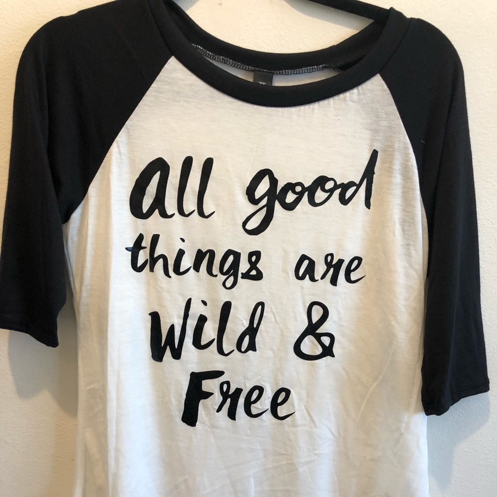 3/4 sleeve baseball t